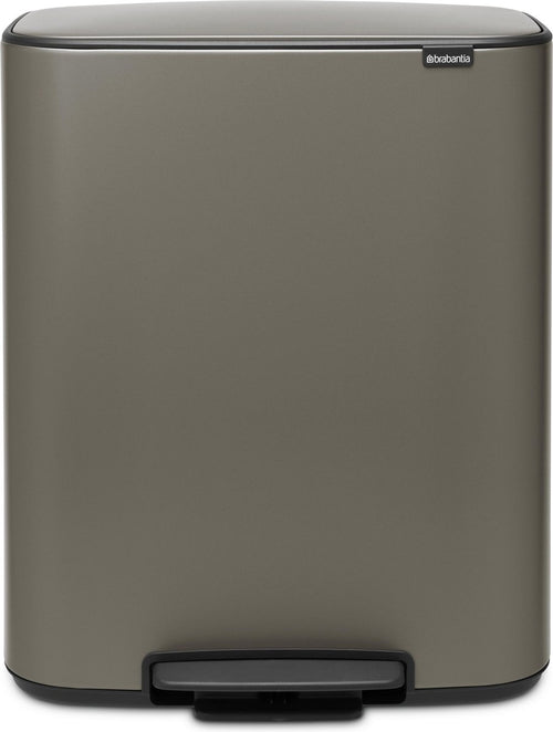 Brabantia Bo Prullenbak - 60 liter - 1 vak - Platinum