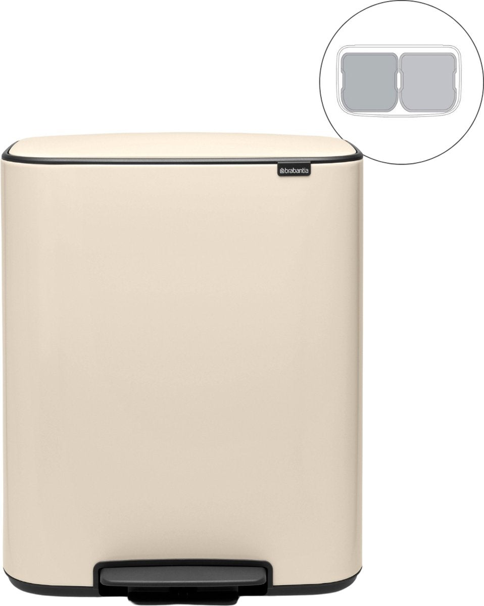 Brabantia Bo Prullenbak - 2 x 30 liter - Afvalscheiding