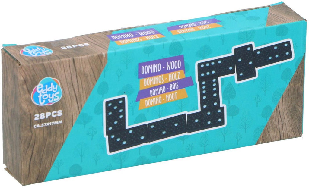 Eddy Toys Domino Hout 28 Stuks - Domino Wood Spel