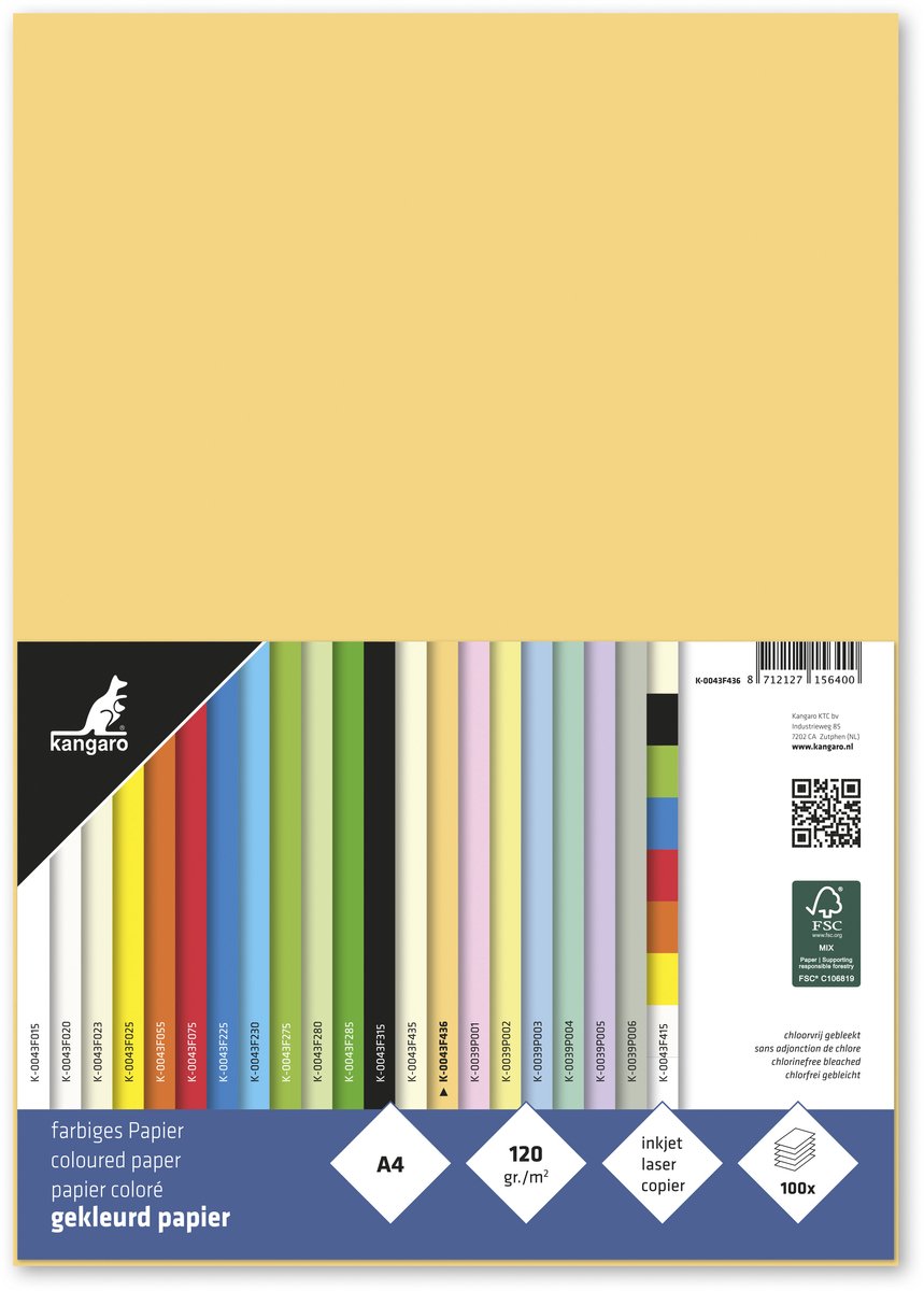 Kangaro papier - A4 - 120 grams - pak 100 vel