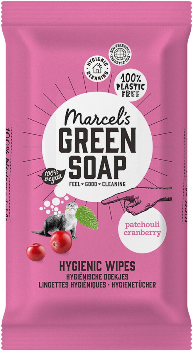 Marcel's Green Soap Schoonmaakdoekjes Patchouli & Cranberry