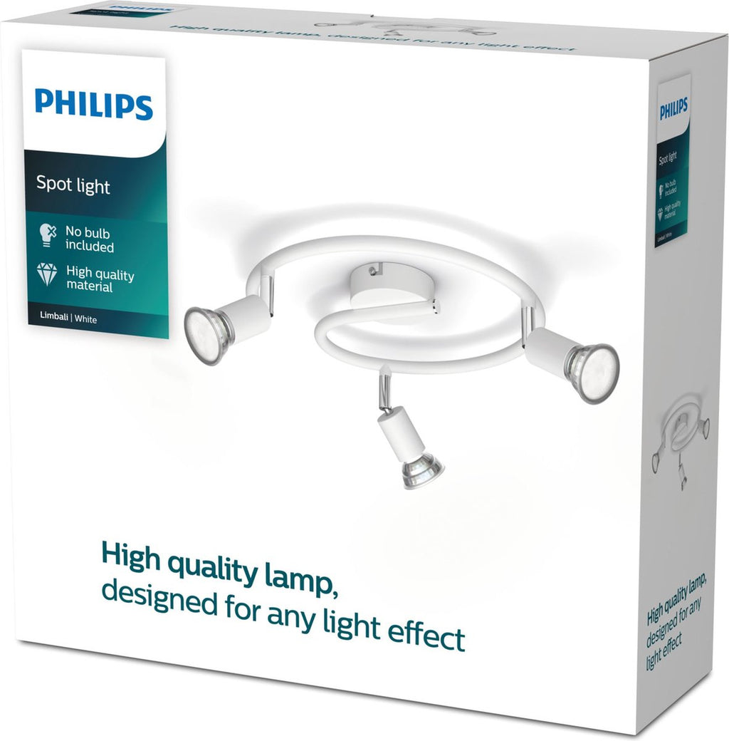 Philips Limbali opbouwspot - 3-lichts - wit
