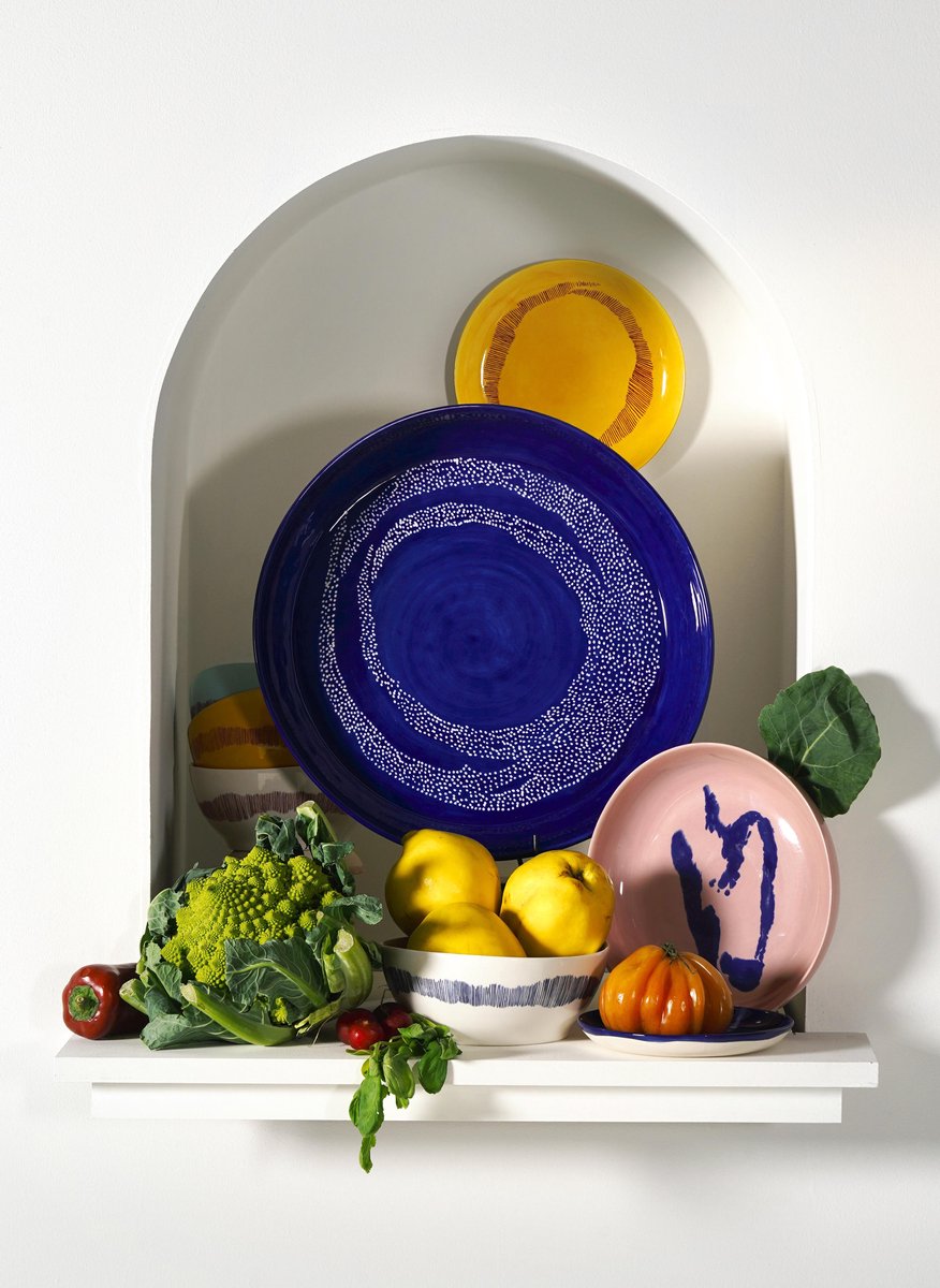 Serax - Ottolenghi Feast - Bord M - Geel/Wit - 22 Ø - 2 stuks