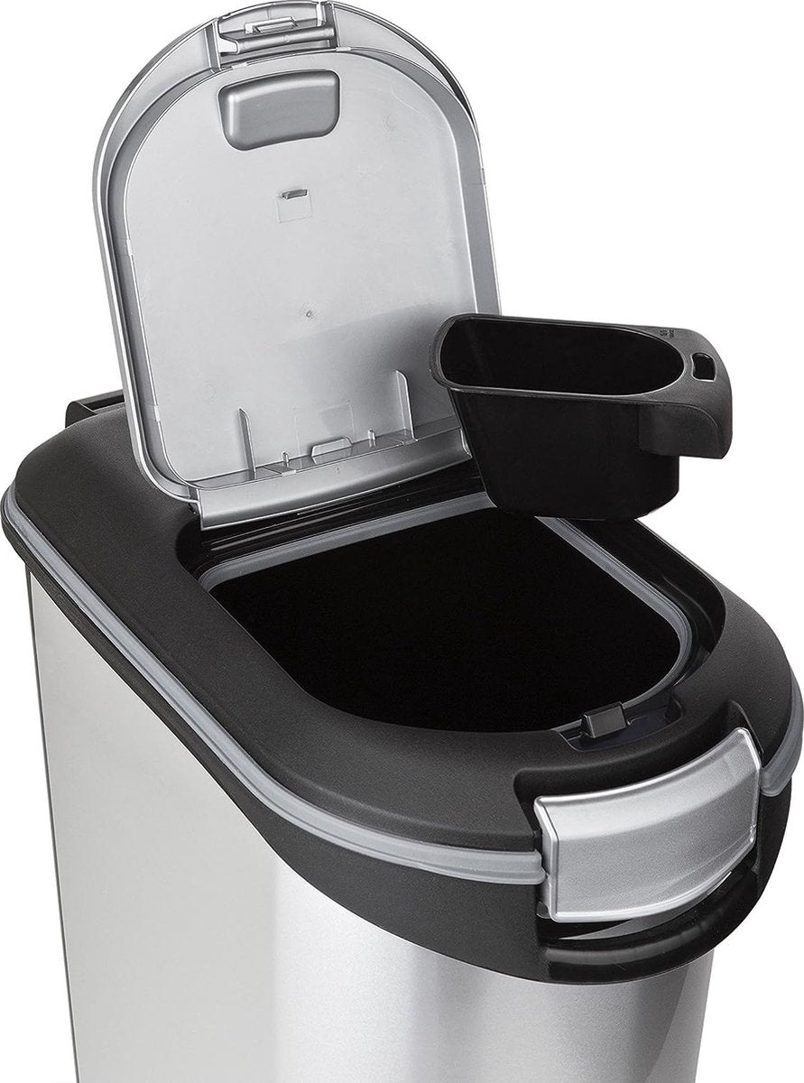 Curver Voedselcontainer Hond of Kat - 35L - 12KG - 28x49x42,5cm - Metallic