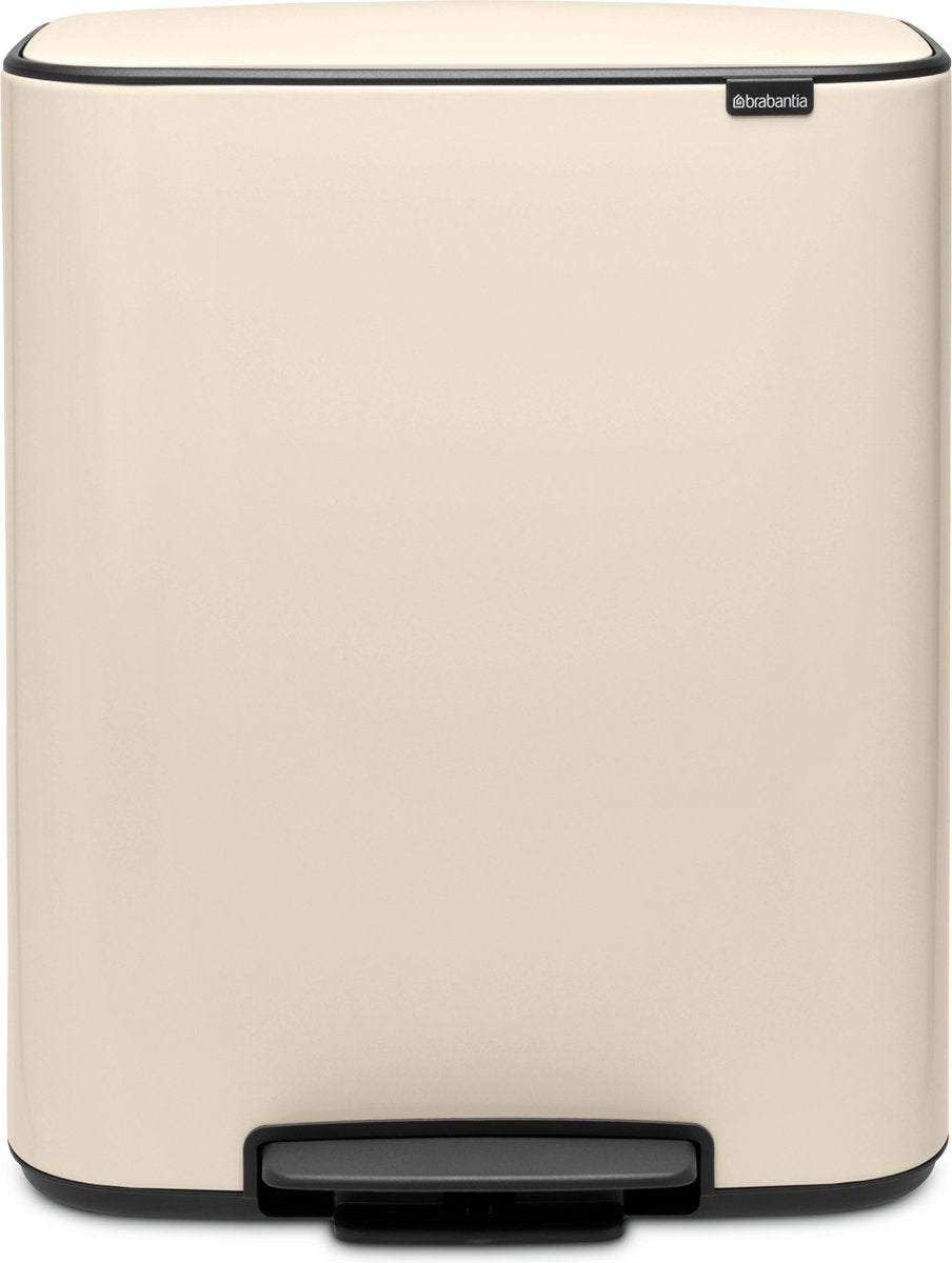 Brabantia Bo Prullenbak - 2 x 30 liter - Afvalscheiding - Soft Beige