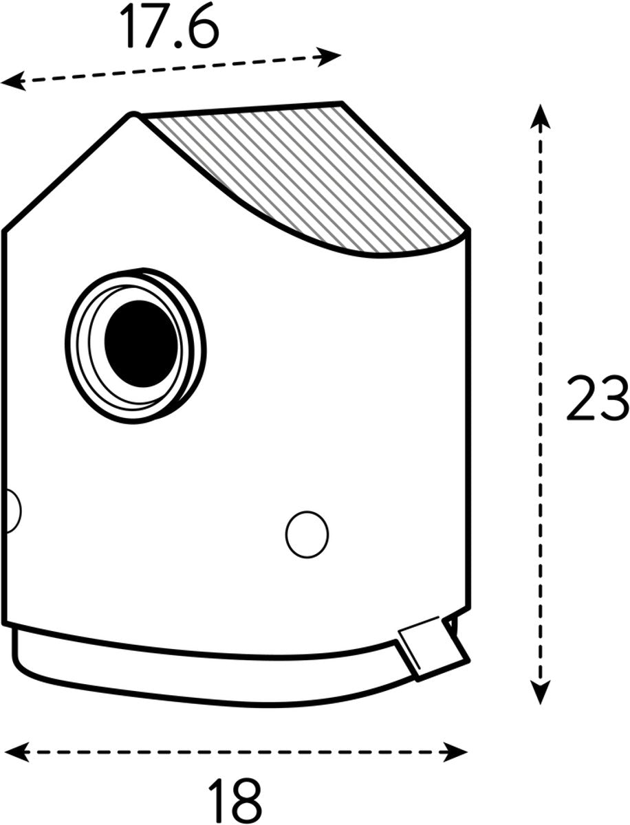 Elho Cosy Bird House 18cm - Vogelhuisje voor Tuin of Balkon - Geschikt voor meer dan 11 Soorten - 100% Gerecycled Plastic - L17.6 x B18 x H23 cm - Toscaans rood