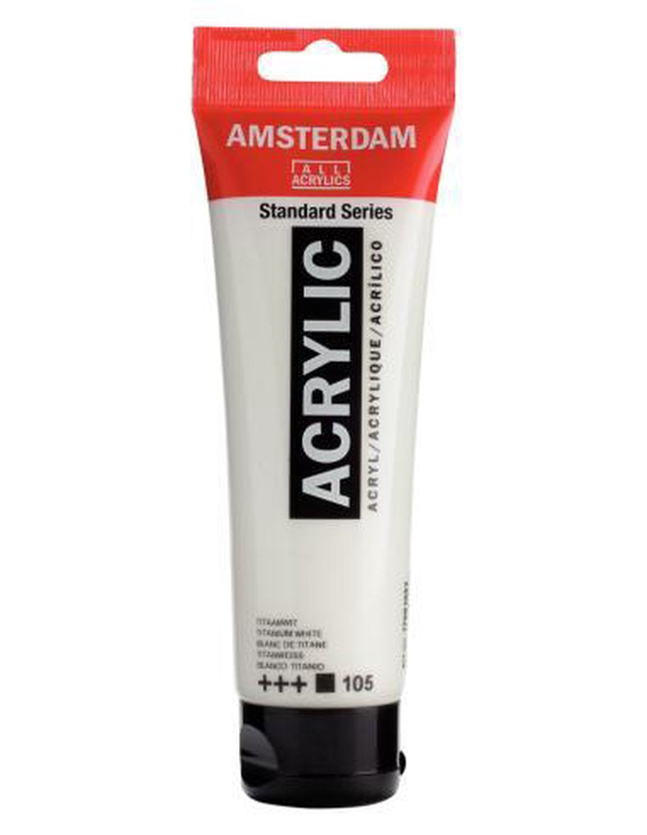 Verf - Acryl - 105 - Titaan wit - Amsterdam - 20ml