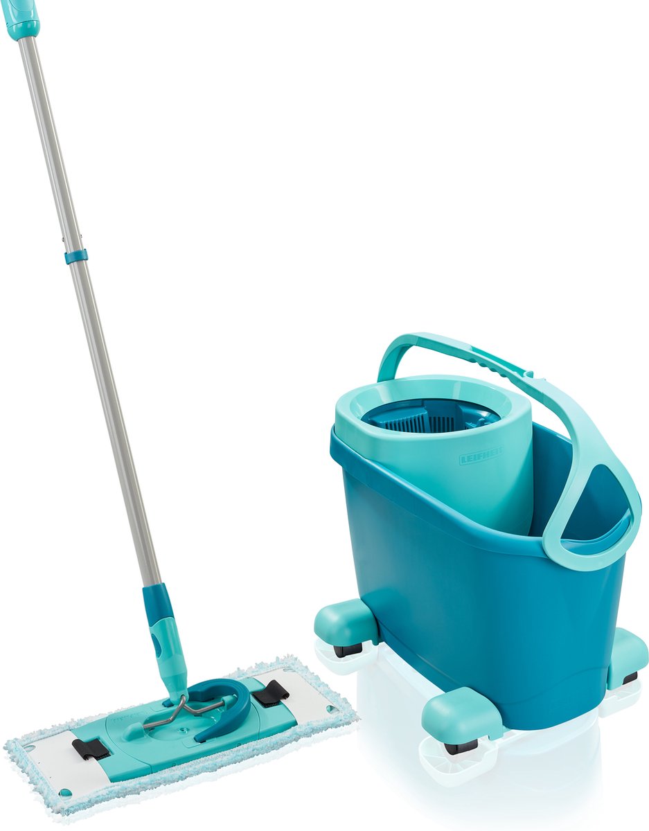 Balai à franges Leifheit Clean Twist M Ergo mobile - ensemble de nettoyage système complet avec roulettes - 33 cm - 6 litres – Retour, comme neuf